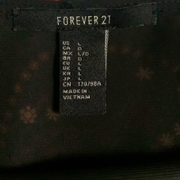 Forever 21 Womens size US L/G brown, black and yellow Boho Top - Picture 2 of 2